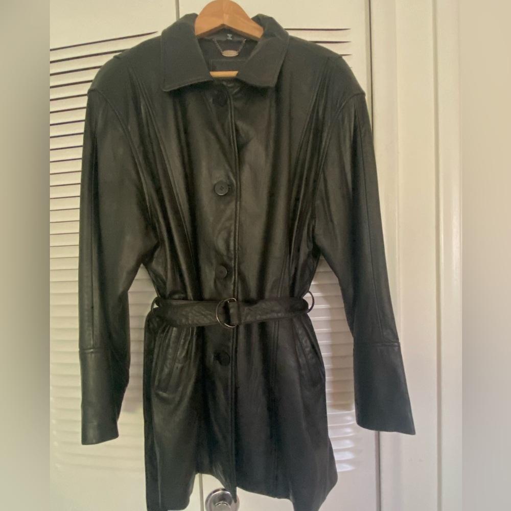 Vintage Tanners Avenue New York Vintage Black Leather Jacket and Gloves
